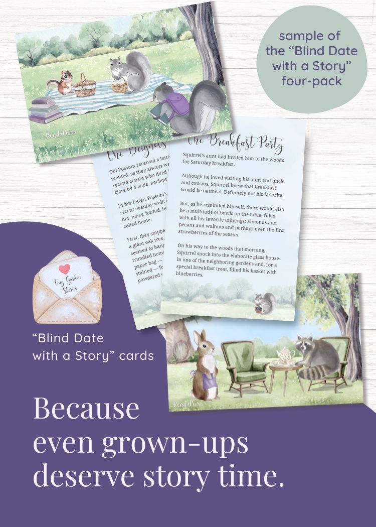"Blind Date with a Story" cards - four-pack